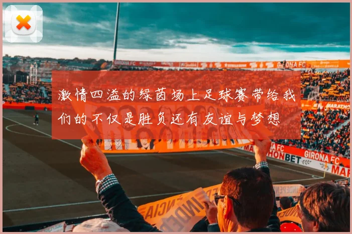 激情四溢的绿茵场上足球赛带给我们的不仅是胜负还有友谊与梦想